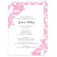 Pink Damask Invitations Image 1 of 12